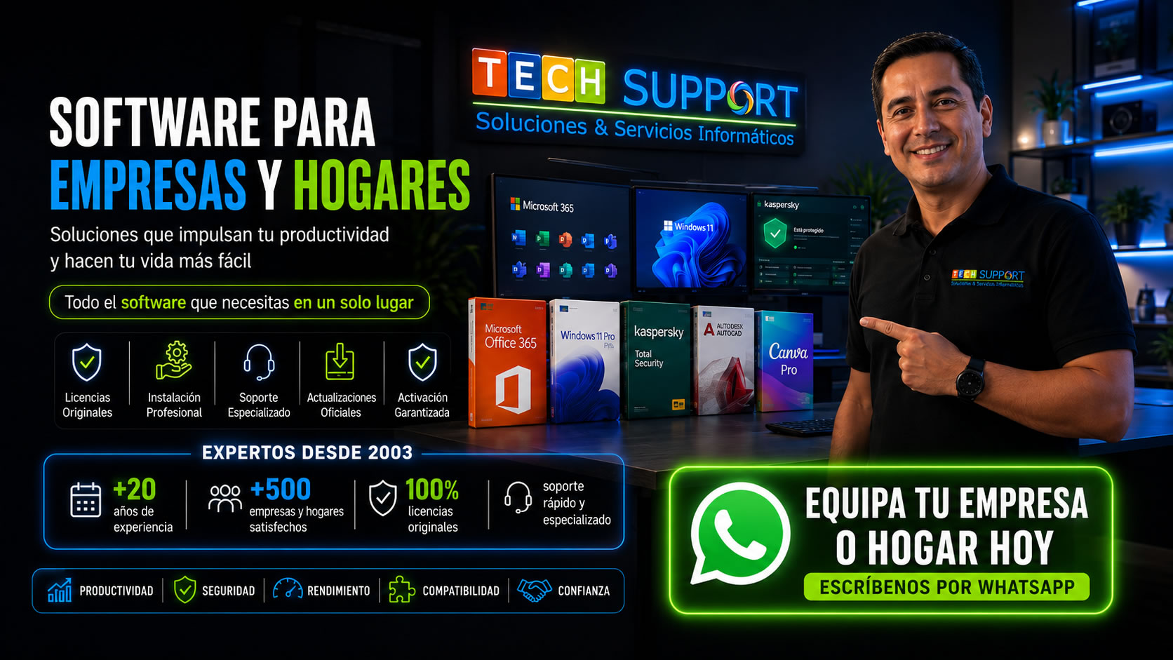 Licencias Windows Office AutoCAD antivirus Colombia