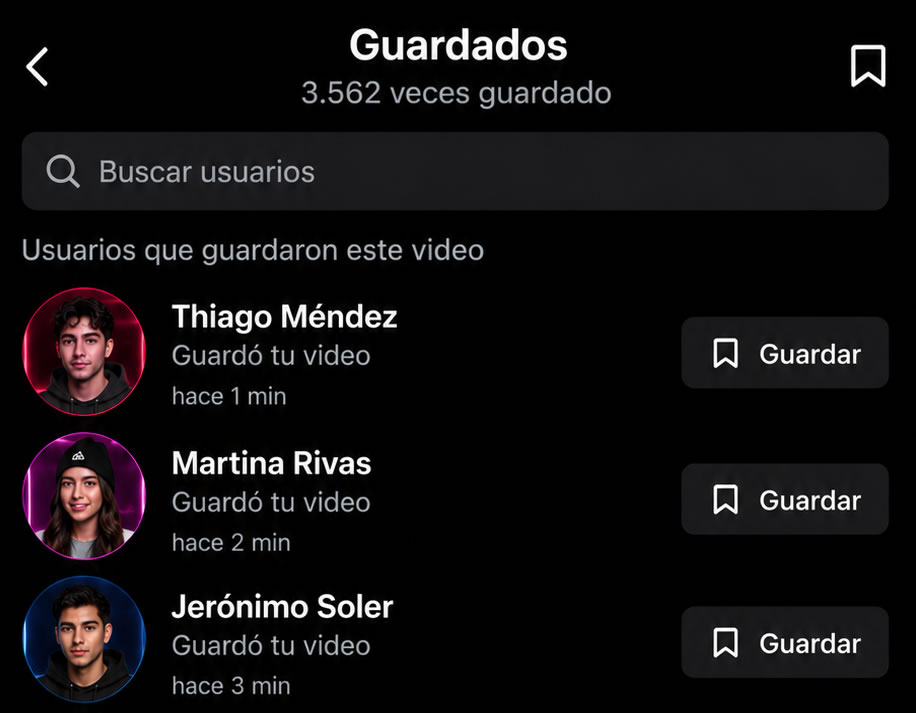 Comprar Guardados TikTok Colombia