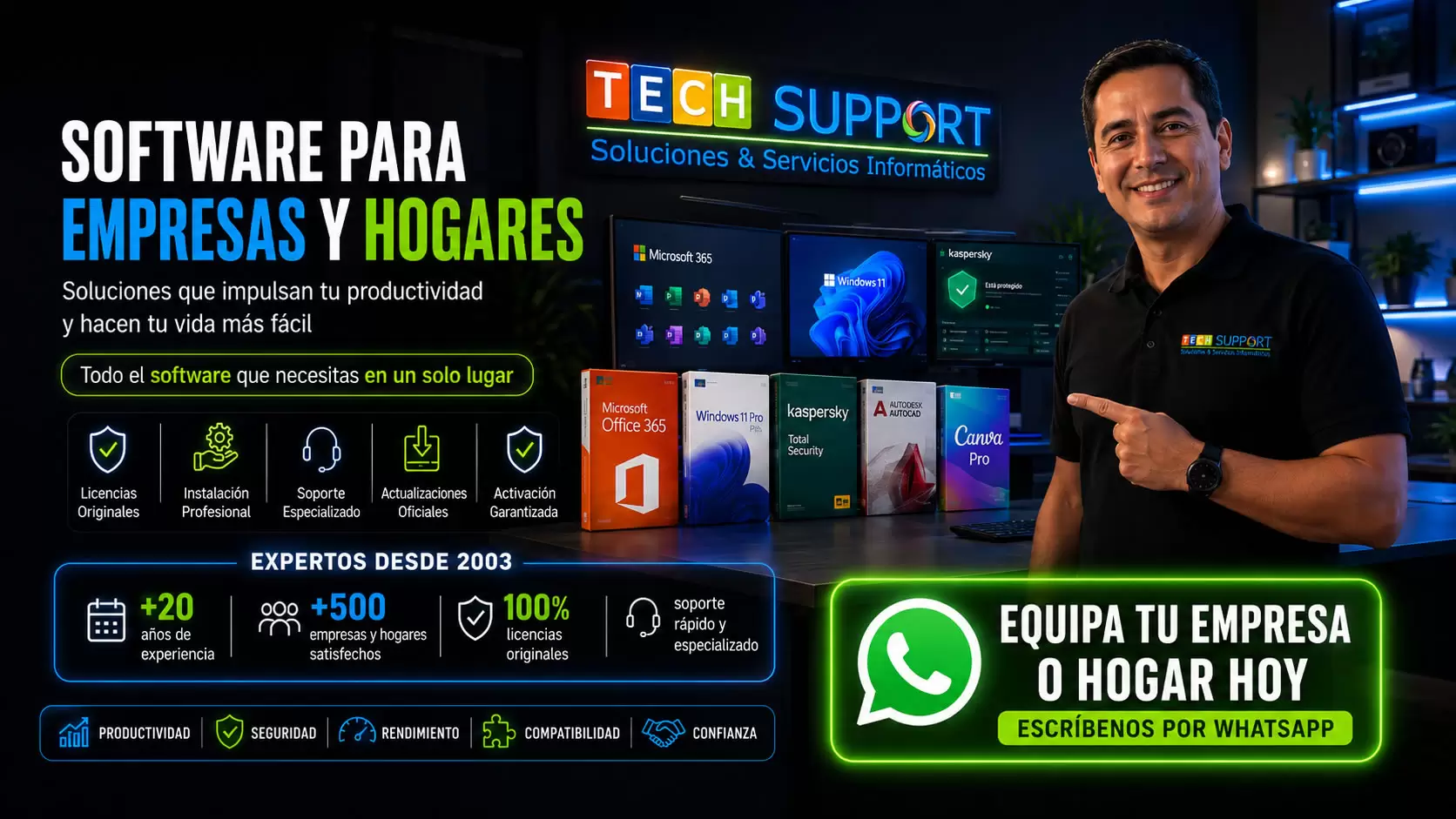 Licencias Windows Office AutoCAD antivirus Colombia